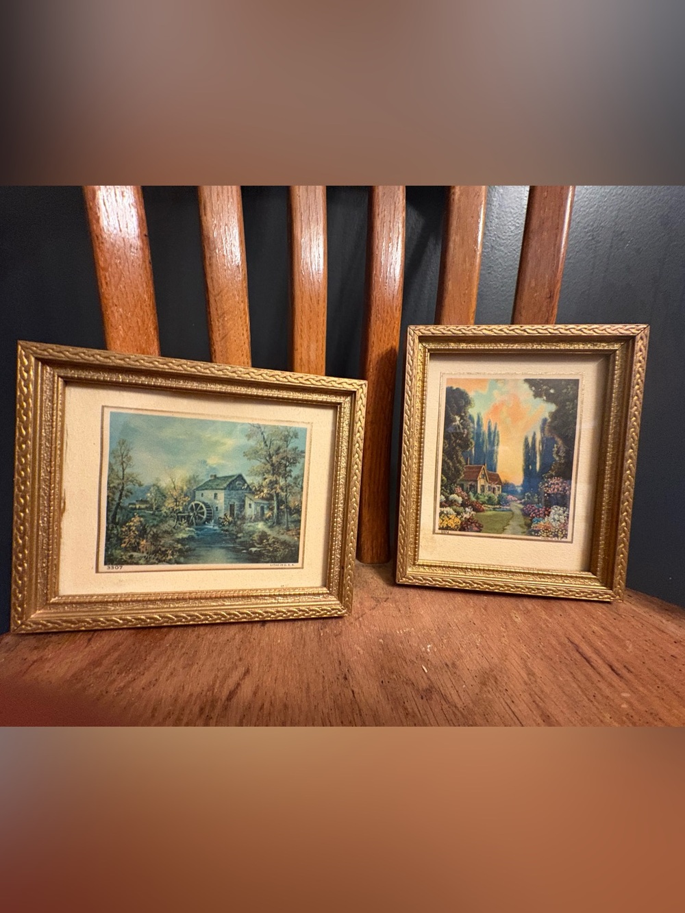 Gold Framed Landscape Art Print - Classic Countryside Pair